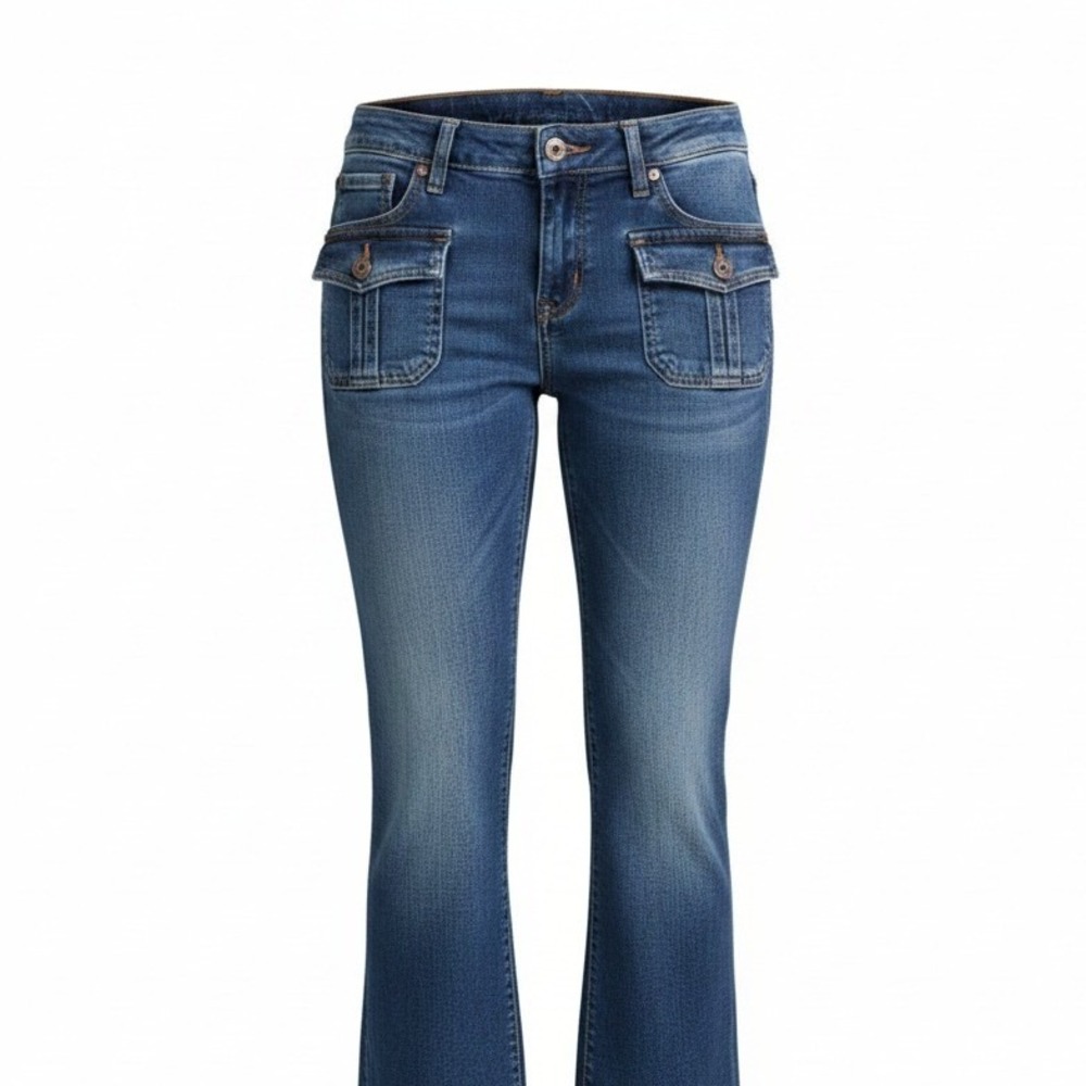 LEI Y2K Capri Jeans Front Flear Pockets‎ Utility Gear